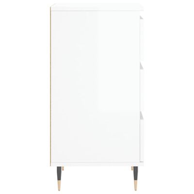 vidaXL Buffet blanc brillant 40x35x70 cm bois d'ingénierie