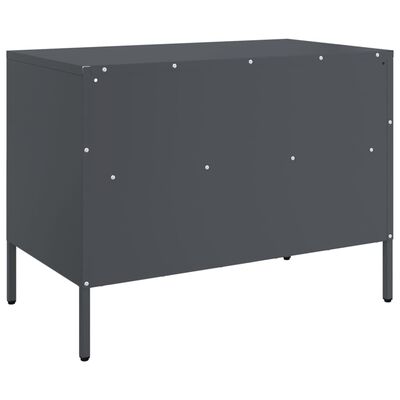 vidaXL Meuble TV anthracite 68x39x50,5 cm acier