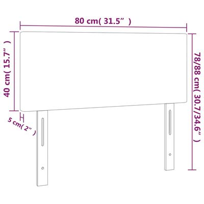 vidaXL Tête de lit à LED Marron 80x5x78/88 cm Similicuir