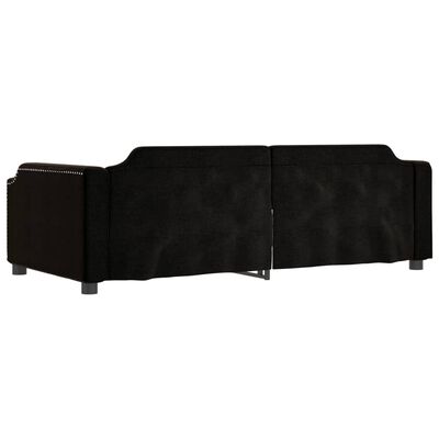 vidaXL Lit de repos sans matelas noir 80x200 cm tissu