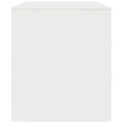 vidaXL Meubles TV 2 pcs blanc 67x39x44 cm acier