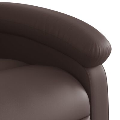 vidaXL Fauteuil de massage inclinable électrique marron similicuir