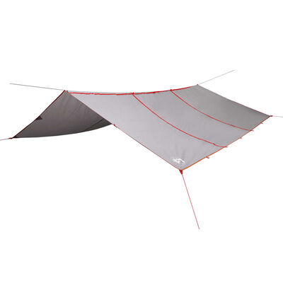 vidaXL Bâche de camping gris et orange 420x440 cm imperméable