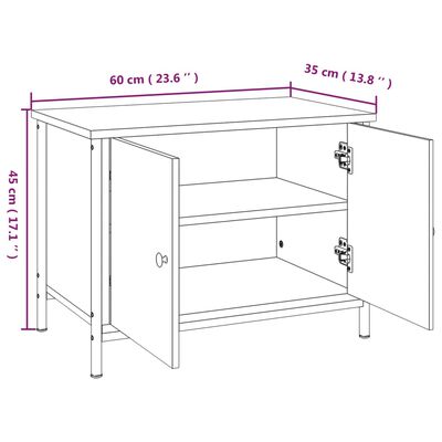 vidaXL Meuble TV avec portes chêne sonoma 60x35x45cm bois d'ingénierie