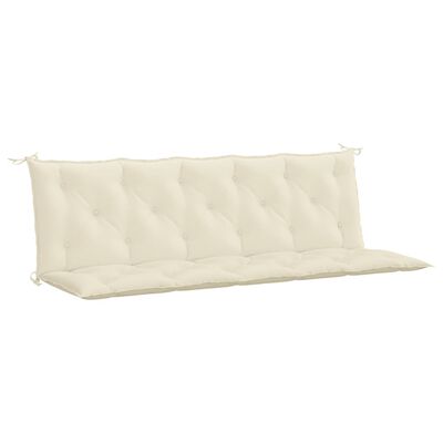 vidaXL Coussin de banc de jardin blanc crème tissu oxford