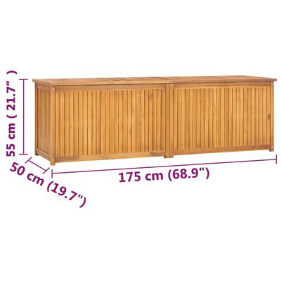 vidaXL Boîte de jardin 175x50x55 cm Bois massif de teck