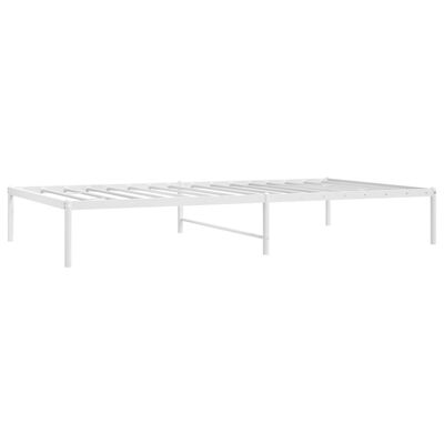 vidaXL Cadre de lit métal sans matelas blanc 75x190 cm