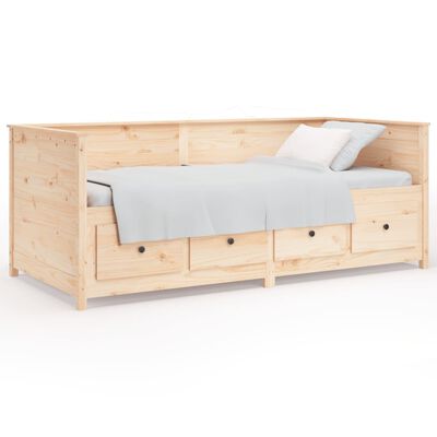 vidaXL Lit de jour sans matelas 90x200 cm bois de pin massif