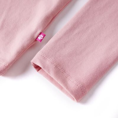 T-shirt enfants à manches longues rose clair 140