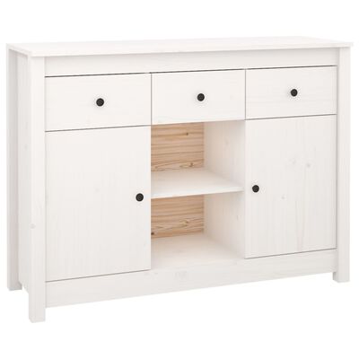 vidaXL Buffet Blanc 100x35x74,5 cm Bois massif de pin