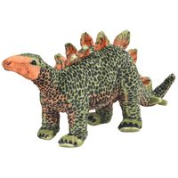 vidaXL Jouet en peluche Dinosaure Stegosaurus Vert et orange XXL