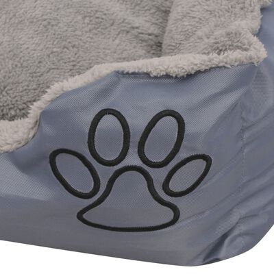 vidaXL Lit pour chiens avec coussin rembourré Taille L Gris