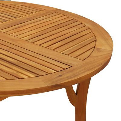 vidaXL Table de jardin Ø 110 cm Bois d'acacia solide