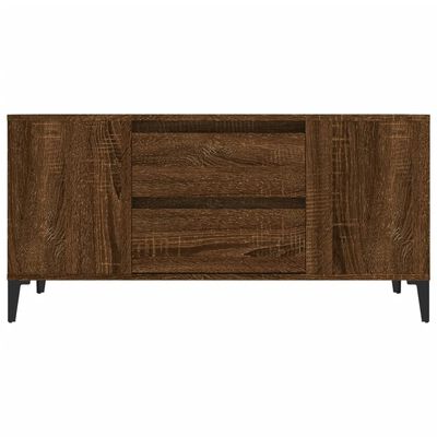 vidaXL Meuble TV Chêne marron 102x44,5x50 cm Bois d'ingénierie