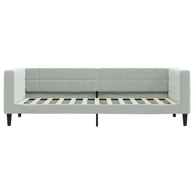 vidaXL Lit de jour avec gigogne sans matelas gris clair 90x200 cm