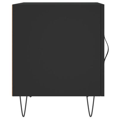 vidaXL Tables de chevet 2 pcs noir 40x40x50 cm bois d’ingénierie