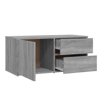 vidaXL Meuble TV Sonoma gris 80x34x36 cm Bois d'ingénierie