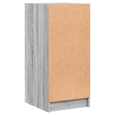 vidaXL Armoire latérale avec portes en verre sonoma gris 35x37x75,5 cm