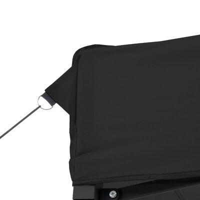 vidaXL Tente de réception pliable escamotable 2 parois latérales noir