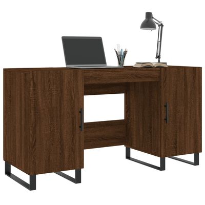 vidaXL Bureau chêne marron 140x50x75 cm bois d'ingénierie