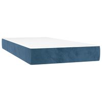 vidaXL Matelas de lit à ressorts ensachés Bleu foncé 80x200x20 cm