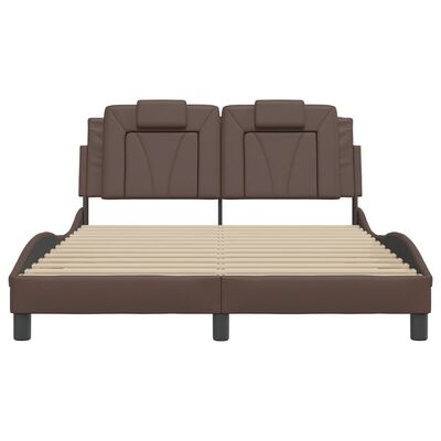 vidaXL Cadre de lit sans matelas marron 120x200 cm similicuir