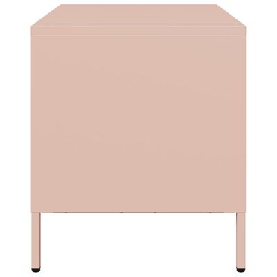 vidaXL Meuble TV rose 68x39x43,5 cm acier laminé à froid