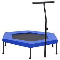 vidaXL Trampoline avec poignée et coussin de sécurité hexagonal 122 cm