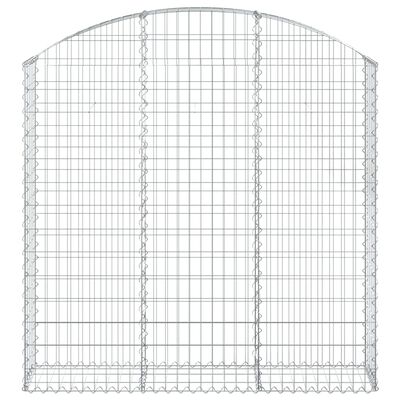 vidaXL Panier de gabions arqué 150x30x140/160 cm Fer galvanisé