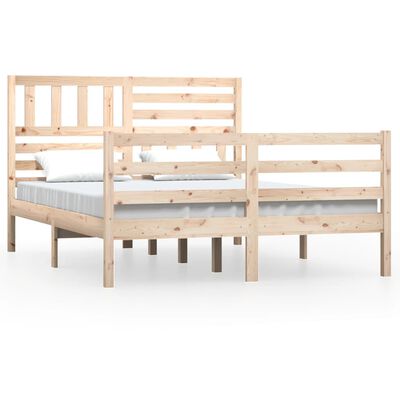 vidaXL Cadre de lit sans matelas 120x190 cm Petit double Bois massif