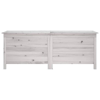 vidaXL Boîte de rangement jardin blanc 150x50x56,5cm bois massif sapin