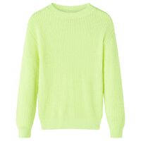 Pull-over tricoté pour enfants jaune fluo 92