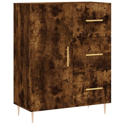 vidaXL Buffet chêne fumé 69,5x34x90 cm bois d'ingénierie