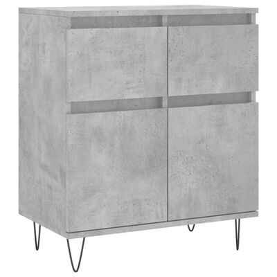 vidaXL Buffet Gris béton 60x35x70 cm Bois d'ingénierie