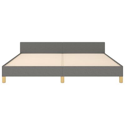 vidaXL Cadre de lit sans matelas gris foncé 180x200 cm tissu