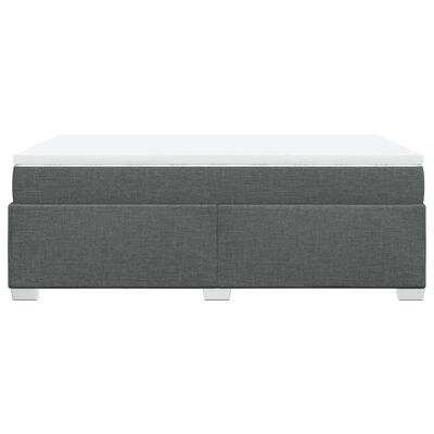 vidaXL Sommier à lattes de lit avec matelas gris foncé 120x190cm tissu