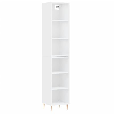 vidaXL Buffet haut Blanc 34,5x32,5x180 cm Bois d'ingénierie