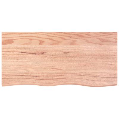 vidaXL Dessus de table marron clair bois chêne massif traité