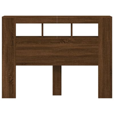 vidaXL Tête de lit à LED chêne marron 140x18,5x103,5cm bois ingénierie