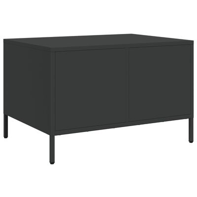 vidaXL Meuble TV noir 68x50x43,5 cm acier laminé à froid