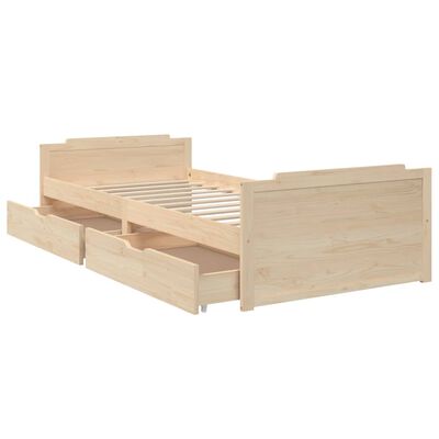 vidaXL Cadre de lit sans matelas bois de pin massif 90x200 cm