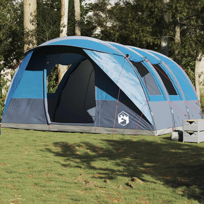 vidaXL Tente de camping tunnel 5 personnes bleu imperméable