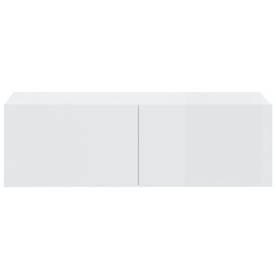 vidaXL Meubles TV muraux 4 pcs Blanc brillant 100x30x30 cm