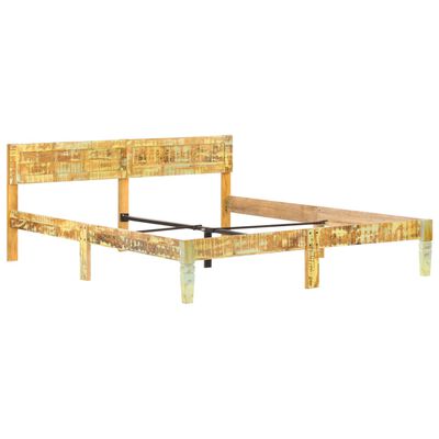 vidaXL Cadre de lit sans matelas Bois de récupération massif 180x200cm