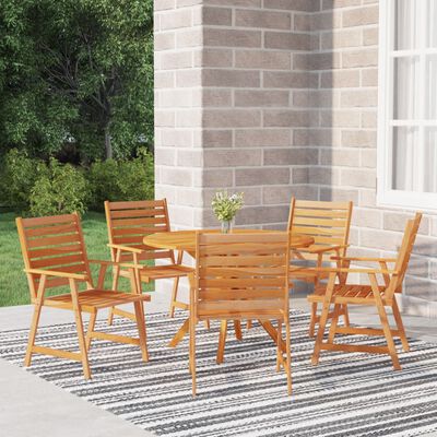 vidaXL Ensemble à manger de jardin 6 pcs Bois d'acacia solide