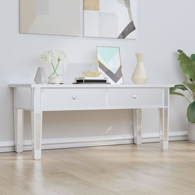 vidaXL Table basse à miroir 106x45x45 cm Bois d'ingénierie et verre