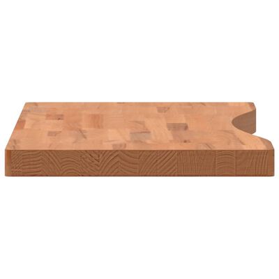 vidaXL Dessus de bureau 80x(36-40)x4 cm bois massif de hêtre