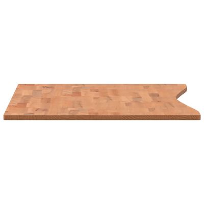 vidaXL Dessus de bureau 110x(55-60)x1,5 cm bois massif de hêtre