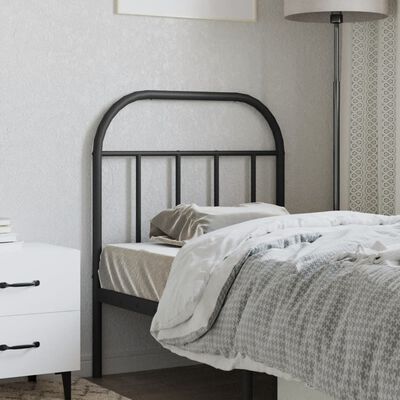 vidaXL Tête de lit métal noir 75 cm