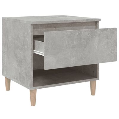 vidaXL Tables de chevet 2 pcs Gris béton 50x46x50 cm Bois d’ingénierie